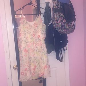 creamy yellow floral dress